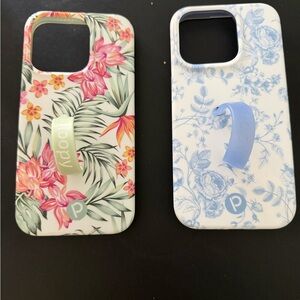 Perfect condition LOOPY IPhone 15 Cases - green floral and blue roses